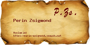 Perin Zsigmond névjegykártya